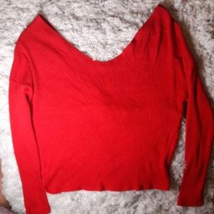 Red Knotted Sweater